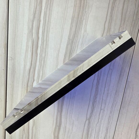 Clear & Blue Lucite Magnetic Block Photo Picture Frame 6" X 8" - Picture 10 of 10